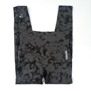 Gymshark Grey & Black Camo High-Waisted Leggings